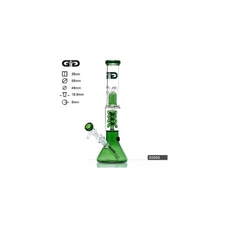BONG GRACE GLASS GREEN BEAKER G340G
